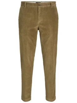 Pantalon camel en coton Chino Ace Corduroy en velours avec une coupe slim