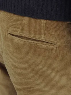 Pantalon camel en coton Chino Ace Corduroy en velours avec une coupe slim