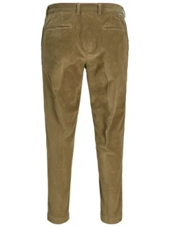 Pantalon camel en coton Chino Ace Corduroy en velours avec une coupe slim