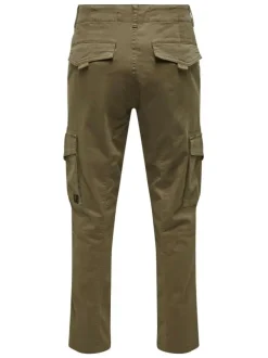 Pantalon Cargo Dean Cargo en coton taupe uni avec une coupe cargo