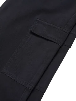 Pantalon cargo en coton anthracite avec une coupe regular fit et à 6 poches