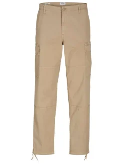 Pantalon Cargo en coton en transition beige uni avec une coupe cargo