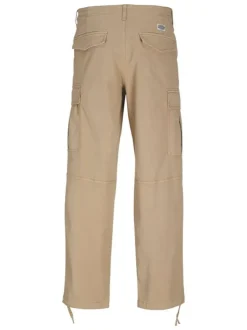 Pantalon Cargo en coton en transition beige uni avec une coupe cargo