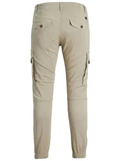 Pantalon cargo Paul coupe slim en coton beige uni