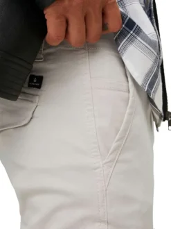 Pantalon Cargo Paul écru uni avec une coupe droite et des passants