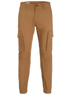 Pantalon cargo Paul Flake camel uni en coton mélangé avec une coupe droite