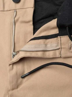 Pantalon cargo skinny washed en coton sable uni avec une coupe skinny