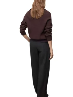 Pantalon Chino anthracite uni coupe ample pourvu de trois types de fermetures