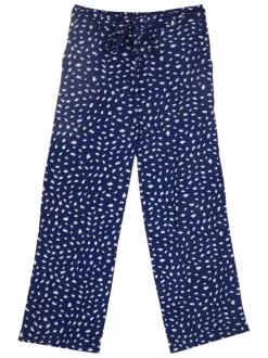 Pantalon chino bleu uni avec une coupe droite et une fermeture zippée