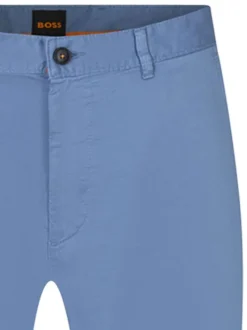 Pantalon Chino coupe slim bleu avec 4 poches et surpiqûre ton sur ton