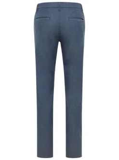 Pantalon Chino Daytona en coton bleu à coupe droite et poches plaquées