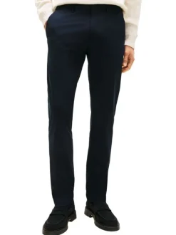 Pantalon chino Denton marine pourvu d'une coupe slim et de poches plaquées