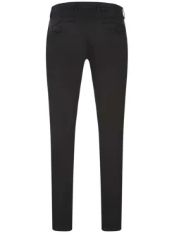 Pantalon chino en coton anthracite effet nid d'abeille à coupe droite