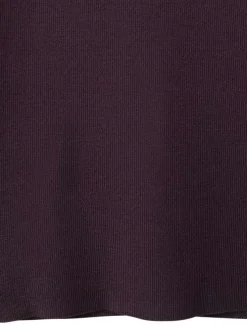 Pantalon chino en coton bordeaux uni pourvu d'une coupe bootcut