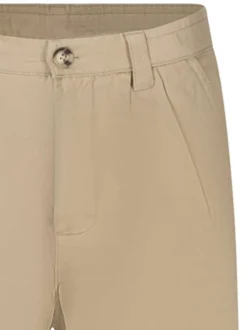 Pantalon chino en coton de couleur beige uni avec une coupe droite