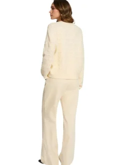 Pantalon Chino en coton pourvu d'une coupe bootcut et de passants pour ceinture