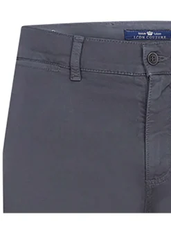 Pantalon chino gris en coton coupe slim