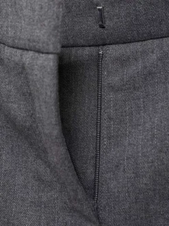 Pantalon chino gris à rayures tennis avec 4 poches et une coupe skinny
