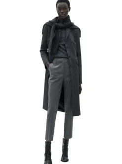 Pantalon chino gris à rayures tennis avec 4 poches et une coupe skinny