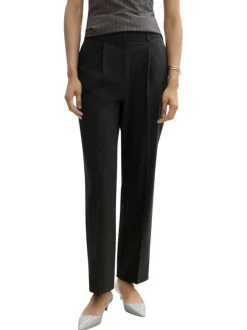 Pantalon Chino gris uni avec une coupe regular fit et 2 poches latérales