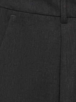 Pantalon Chino gris uni avec une coupe regular fit et 2 poches latérales