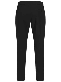 Pantalon Chino Jpstace Neo Jogger en coton mélangé noir uni à coupe droite