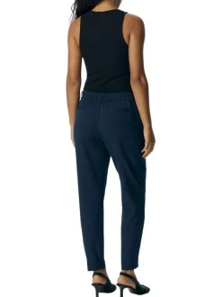 Pantalon chino marine uni pourvu d'une coupe slim et d'une taille intermédiaire
