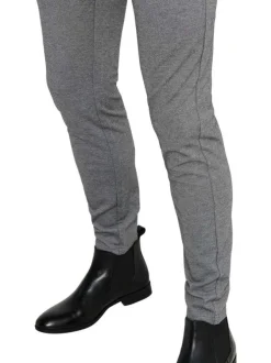 Pantalon Chino Mark Pant gris uni avec une coupe slim et des poches latérales