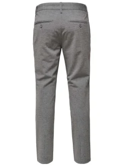 Pantalon Chino Mark Pant gris uni avec une coupe slim et des poches latérales