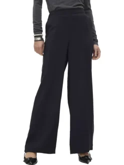 Pantalon chino noir coupe ample pourvu d'une taille élastiquée à l'arrière