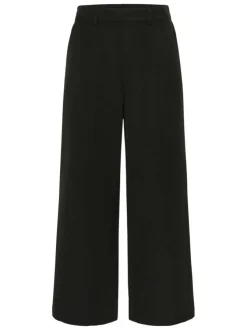 Pantalon Chino noir uni avec une coupe large et des passants pour ceinture
