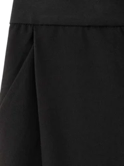 Pantalon chino noir uni avec une coupe large et une taille haute