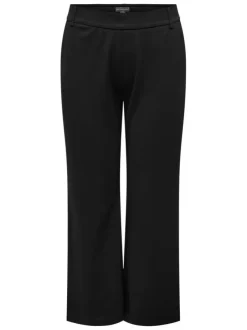 Pantalon Chino noir uni coupe bootcut avec une taille élastiquée