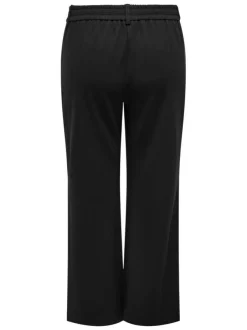 Pantalon Chino noir uni coupe bootcut avec une taille élastiquée