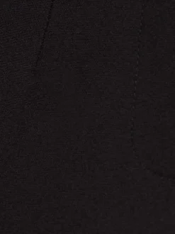 Pantalon Chino noir uni taille haute avec une coupe droite et 2 poches