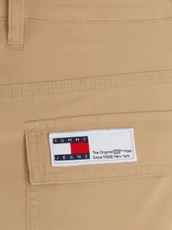 Pantalon Claire en coton biologique beige uni avec une coupe bootcut