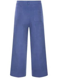 Pantalon DAVID marine en coton uni coupe large