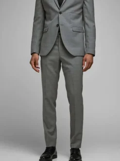 Pantalon de costume Solaris gris uni coupe slim