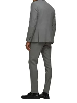 Pantalon de costume Solaris gris uni coupe slim