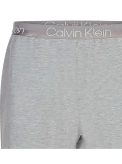 Pantalon de jogging d'intérieur gris coupe slim uni avec ceinture élastiqué
