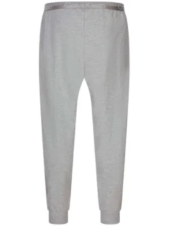 Pantalon de jogging d'intérieur gris coupe slim uni avec ceinture élastiqué