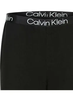 Pantalon de jogging d'intérieur noir coupe slim uni avec ceinture élastiqué