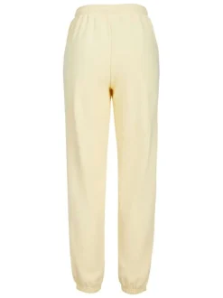 Pantalon de jogging en coton mélangé jaune avec coupe relaxed fit et 2 poches