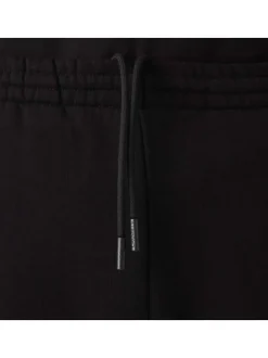 Pantalon de jogging en coton noir coupe slim avec liens de serrage à la taille et logo brodé