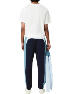 Pantalon de jogging en coton tricolore avec une coupe regular fit
