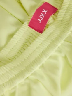 Pantalon de jogging jaune uni coupe évasée et taille élastiquée
