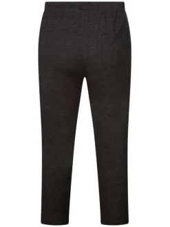 Pantalon de Pyjama noir uni avec un cordon à nouer à la taille