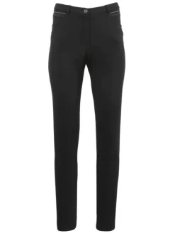 Pantalon femme droit uni noir
