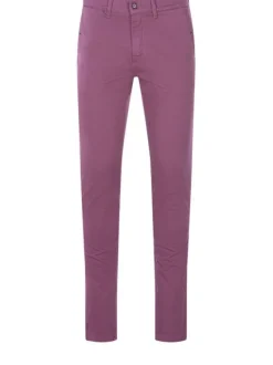 Pantalon framboise pour homme en maille nid d'abeille coupe slim YOUNG