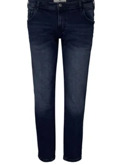 Pantalon indigo pour homme 100% coton effet délavé coupe slim